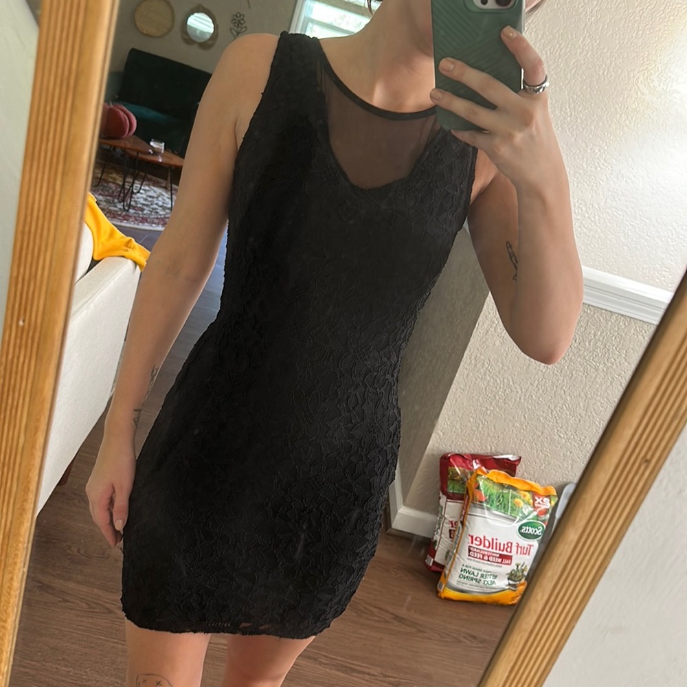 Black lacey floral dress